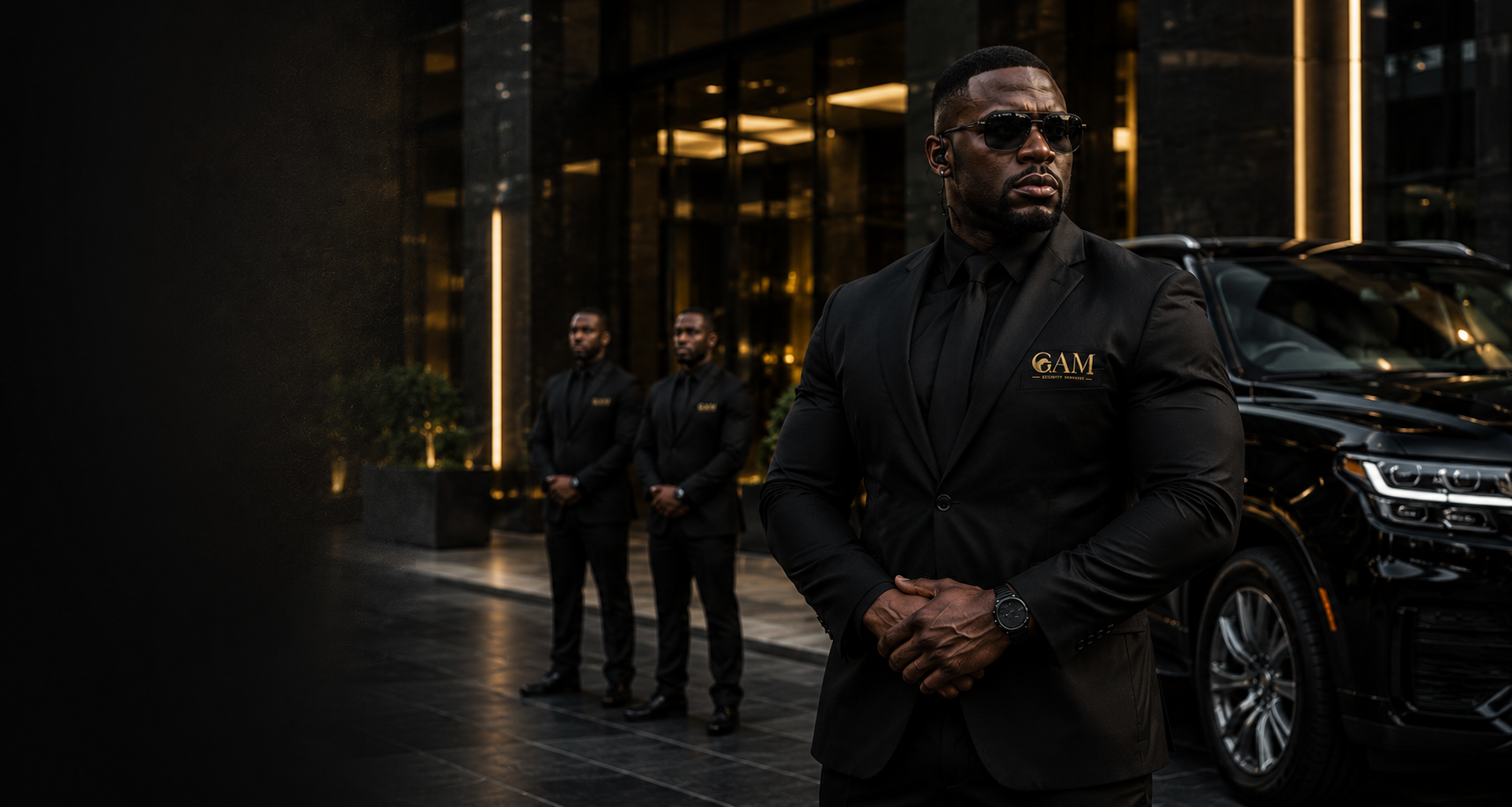 Confident GAM Security close protection officers, premium executive protection team